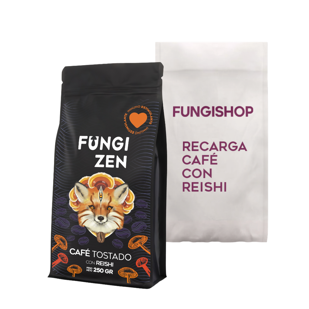 COMBO CAFÉ CON REISHI 250 GR + RECARGA 250 GR