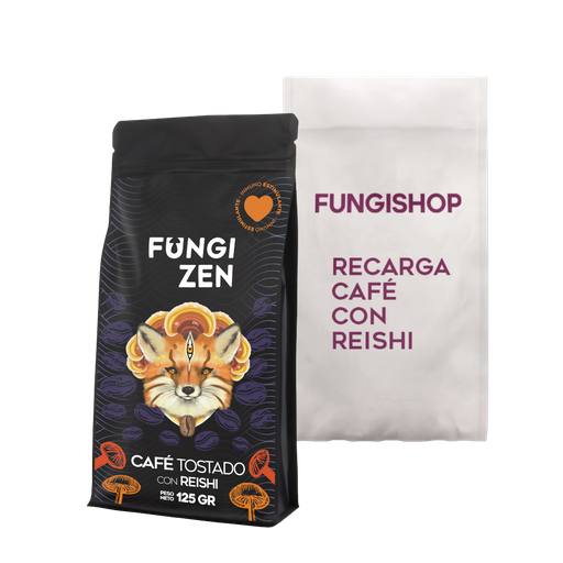 [COM-ACR125] COMBO CAFÉ CON REISHI 125 GR + RECARGA 125 GR