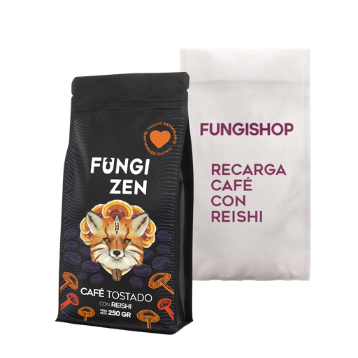 [COM-ACR250] COMBO CAFÉ CON REISHI 250 GR + RECARGA 250 GR
